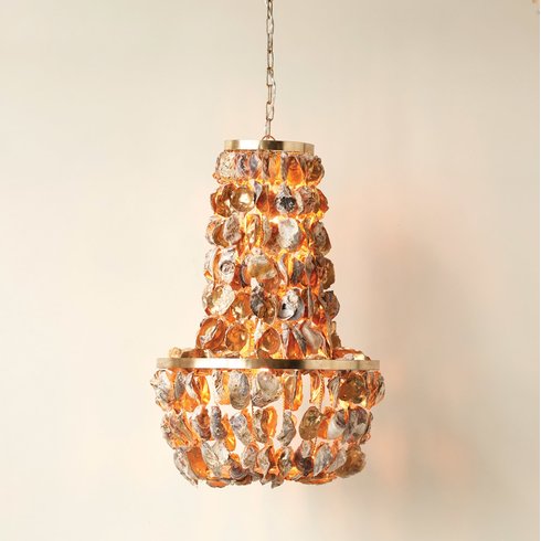 Oyster S Empire Chandelier, Creative Co Op Oyster Chandeliers